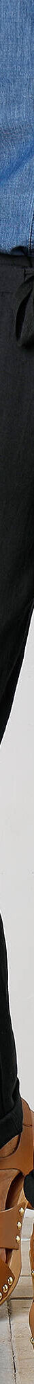 Pantalon fuselé fluide, lin-coton (noir) Pantalon fuselé fluide, lin-coton (noir)